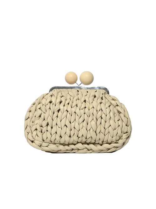 Borsa Pasticcino Bag Medium WKALIBERO in nappa tricot Avorio WEEKEND MAX MARA | 2615511055600001